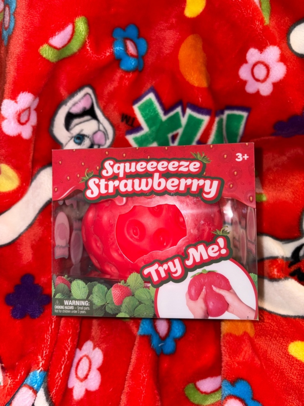Squeeeze Strawberry Squishy sensory fidget Toy - Red BRAND NEW QUICK SHIP